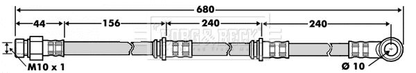 BORG & BECK stabdžių žarnelė BBH7503